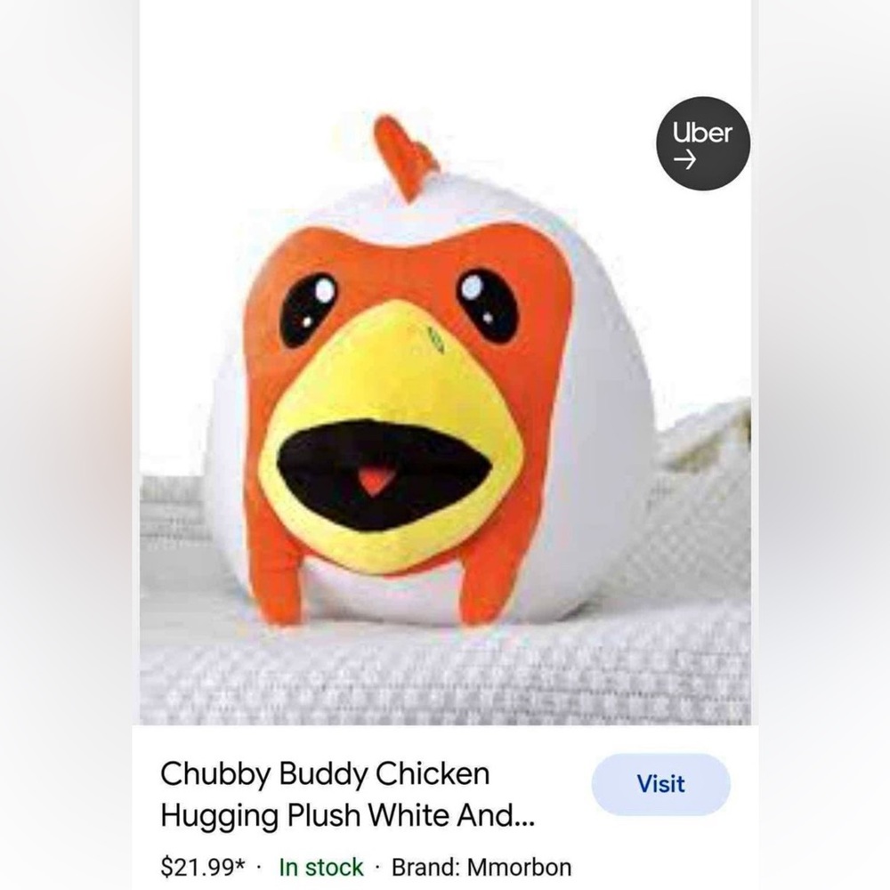 Cute little chicken, head plush pillows. Great deal.